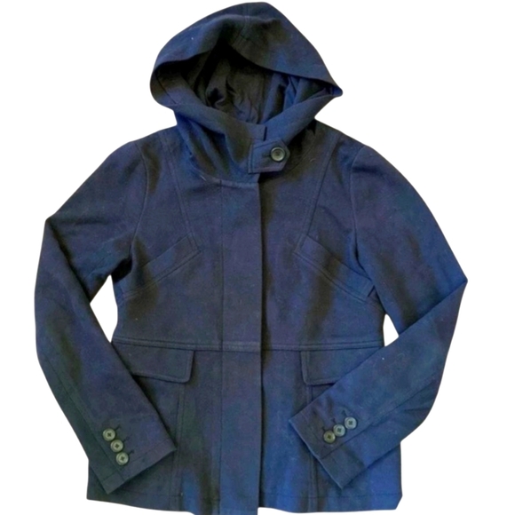 Theory Jackets & Blazers - Theory Dark Navy Hooded Utility Jacket • Women’s Size M